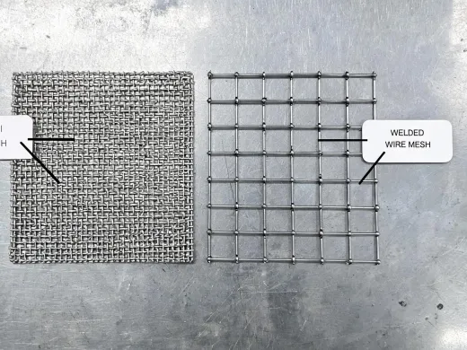 Wire mesh opening comparison